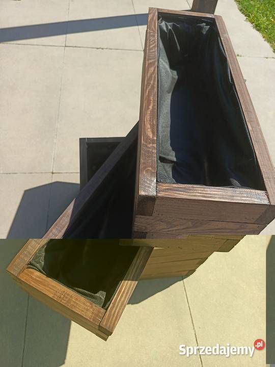 Donica drewniana EKO Ciemny Dąb różne rozmiary