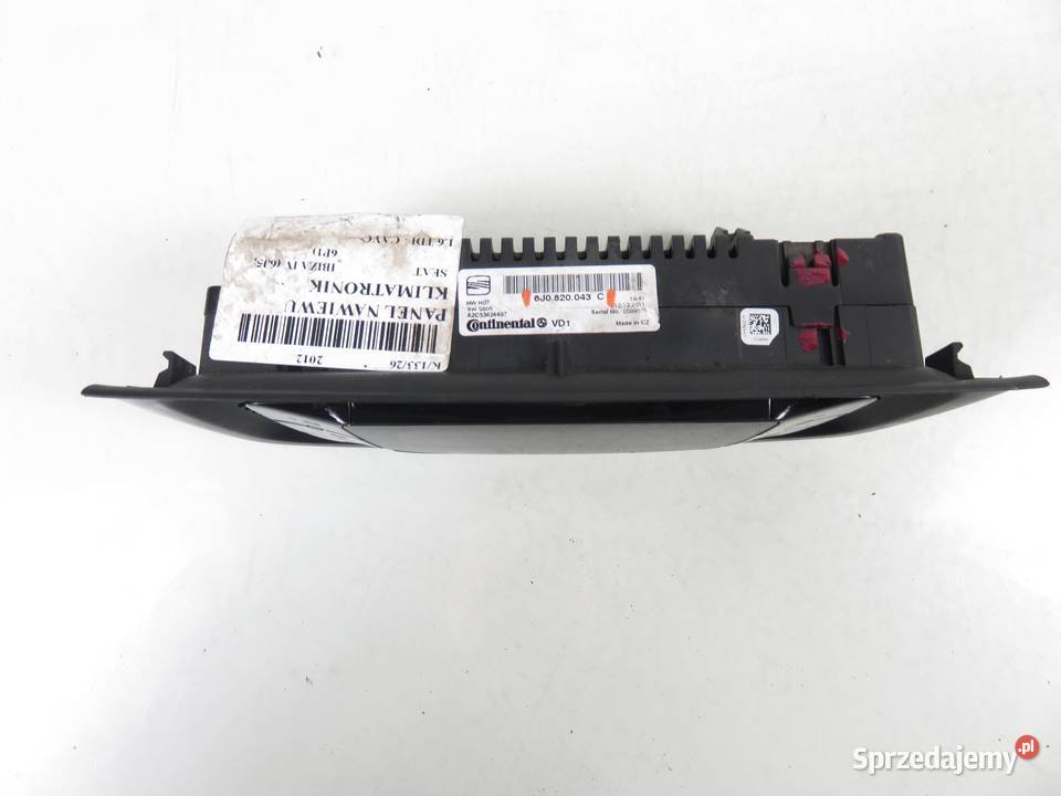 KLIMATRONIK SEAT IBIZA IV 6J5 6P1 6J0820043C Panele sterowania, przełączniki