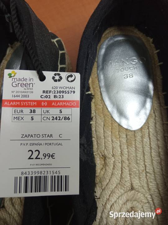 Nowe espadryle dziewczęce r 37 sprzedam