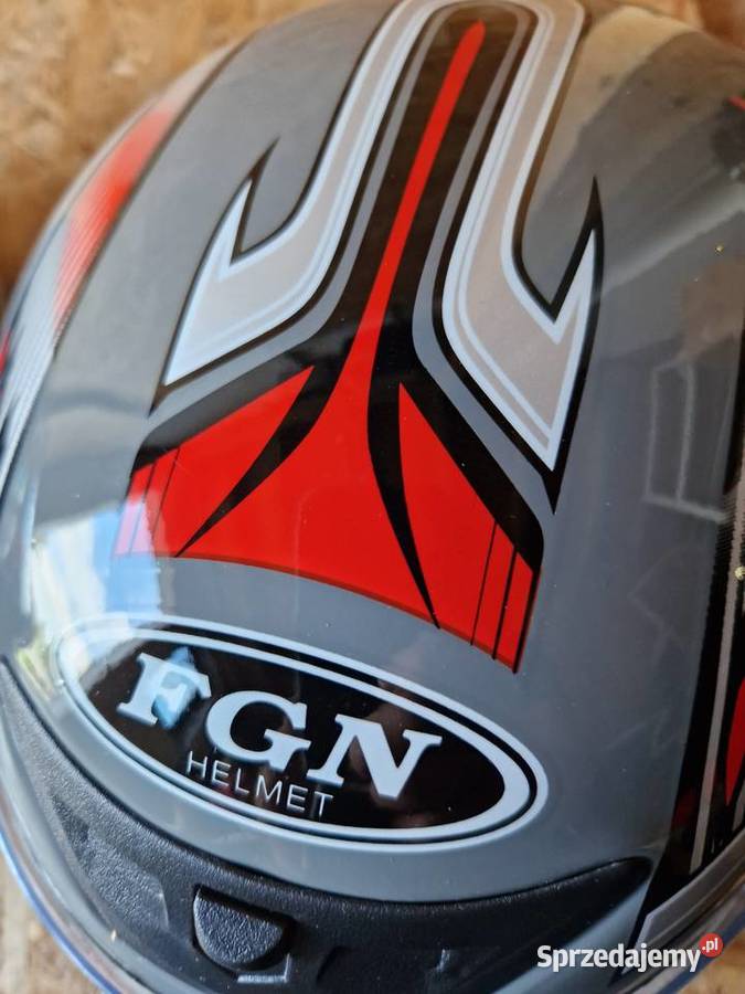 Kask Fgn Czarny Niebieski Biały Popielaty Głogowa