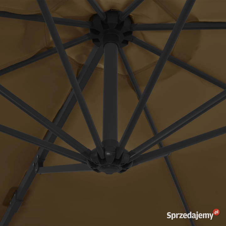 Parasol wiszący ze stalowym słupkiem 300 taupe Warszawa sprzedam