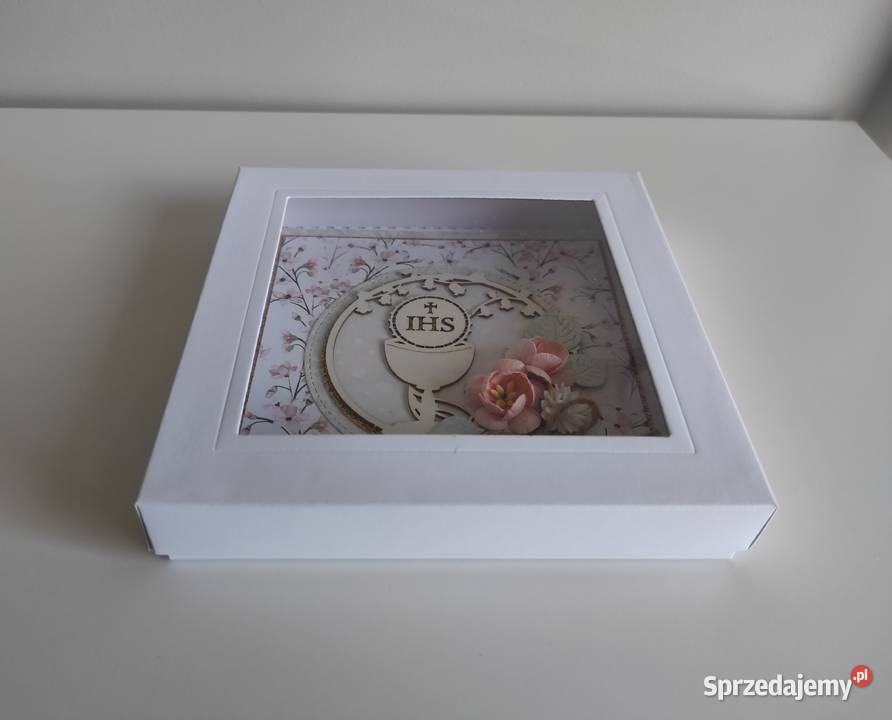 Kartka ręcznie robiona na Komunię Świętą z Łódź