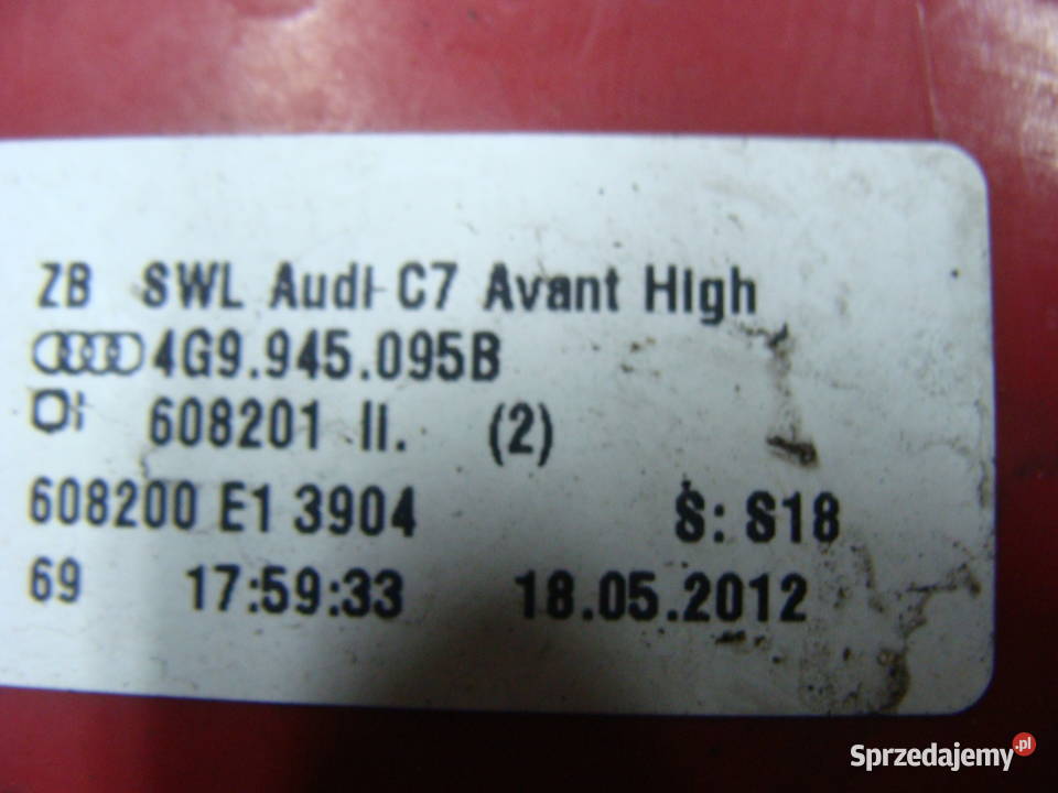 LAMPA TYŁ LEWA AUDI A6 KOMBI 1115r LED osobowe
