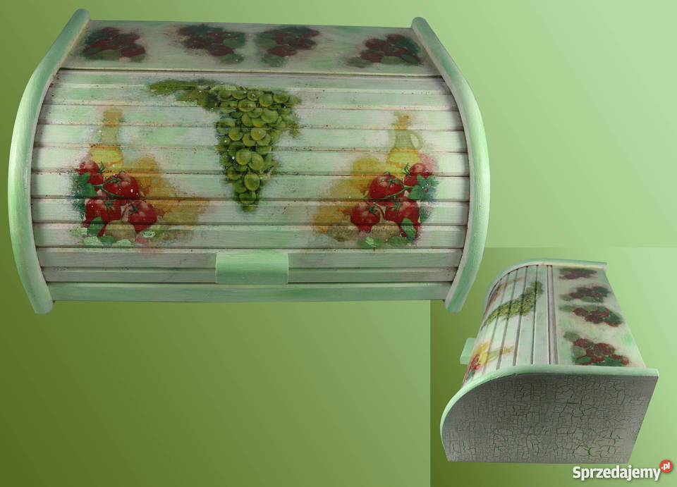 Chlebaki Decoupage srewniane sosnowe ręcznie wielokolorowy Iława