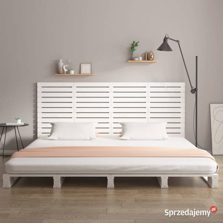 Wezgłowie łóżka białe 166x3x915 lite drewno mazowieckie Warszawa