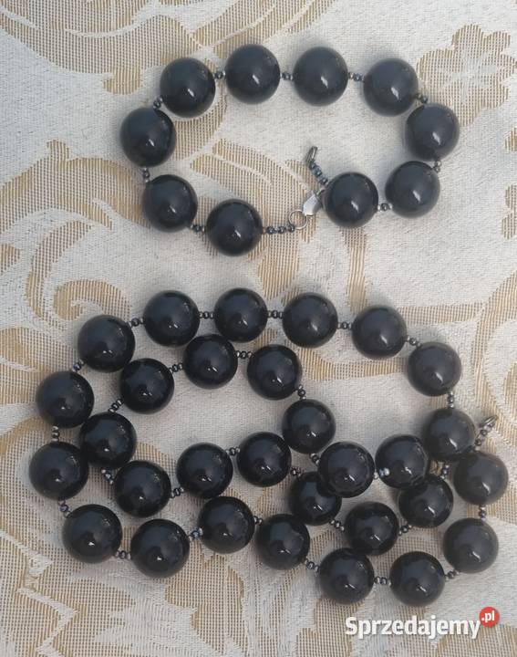 Onyks komplet naszyjnik i bransoletka Mława