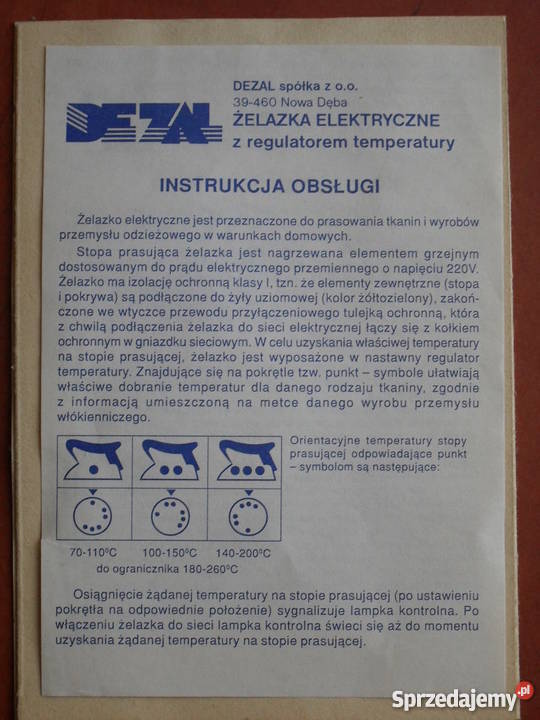 Żelazko Dezal AGD drobne Włocławek