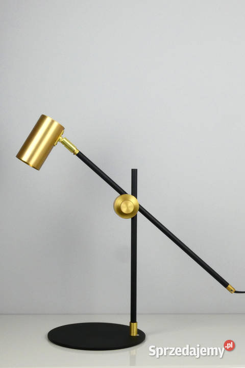 Lampa biurkowa GYLLENE złoty czarny metal Nowe