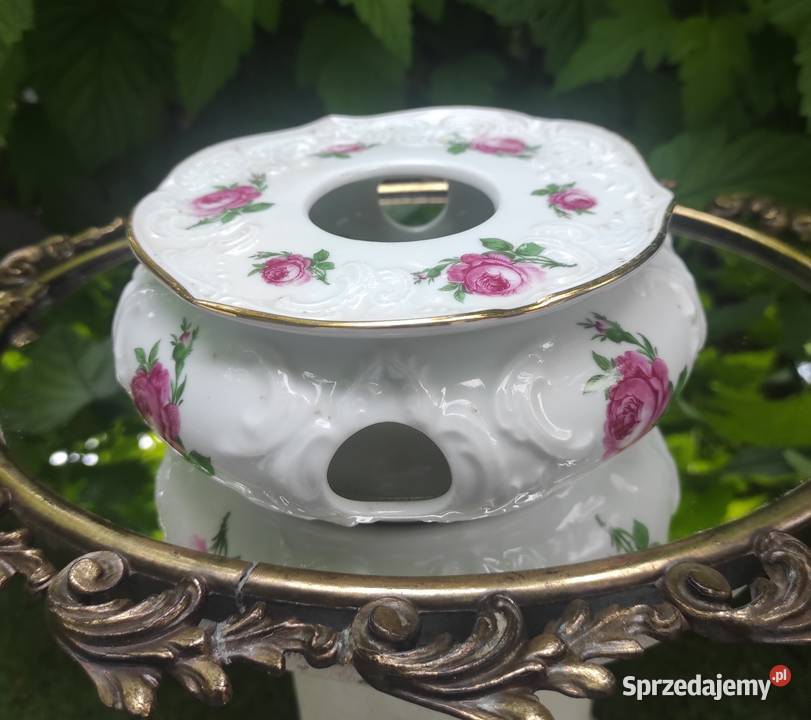 PRZEPIĘKNY PORCELANOWY PODGRZEWACZ BOGATE Pabianice