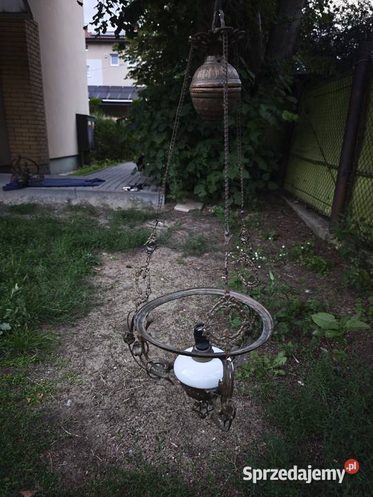Stara Secesyjna Wiszącą Lampa Naftowa Lampy wiszące Warszawa