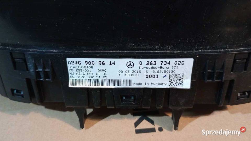 Licznik Zegary Mercedes Bklasa W246 Aklasa W176