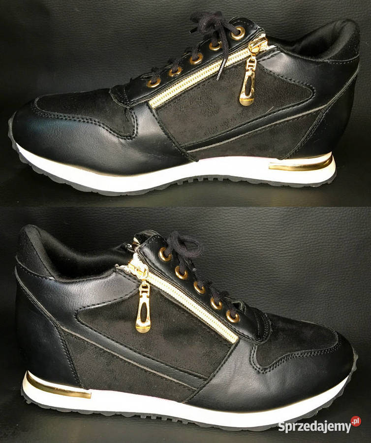 Sneakersy czarne Queen Vivi zamki złote małopolskie Kraków