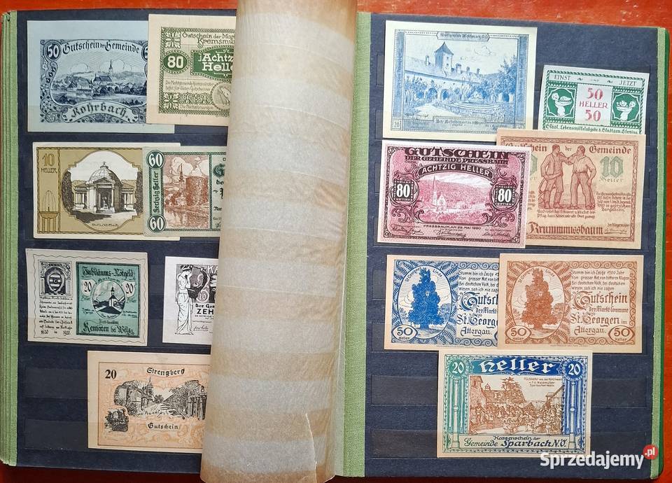 Stary Pieniądz Papierowy Zestaw Notgeldów 237 śląskie