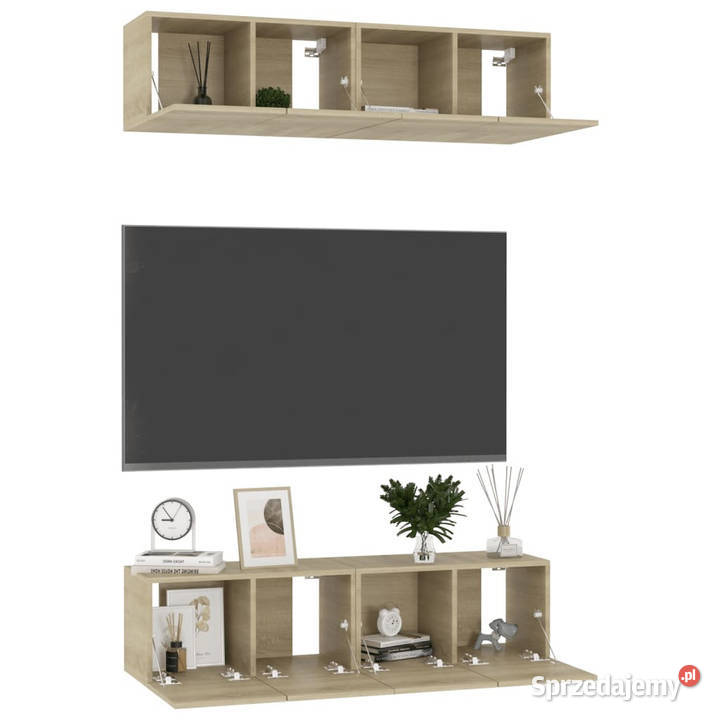 Szafki telewizyjne 4 dąb sonoma 60x30x30 płyta mazowieckie Warszawa sprzedam