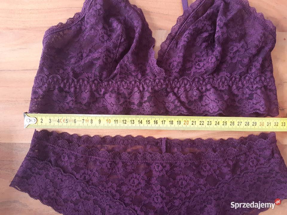 HM Biustonosz Koronkowy Majtki Figi Koronkowe