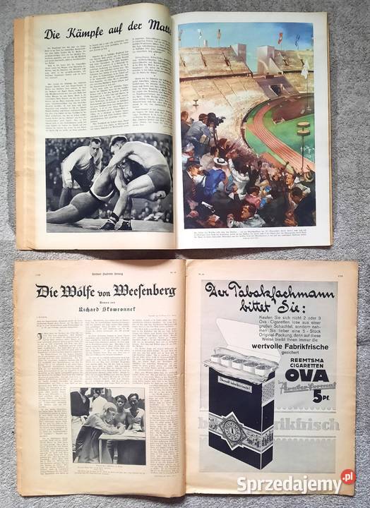 Stare Przedwojenne Gazety Olimpiada 1936 śląskie Gliwice