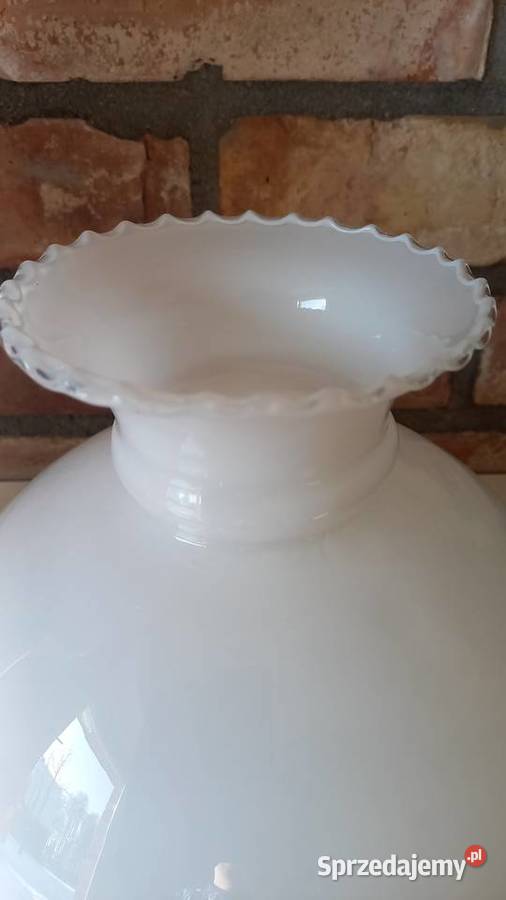 Lampka szklana biała Stołowa Gabinetowa Nocna Gawroniec