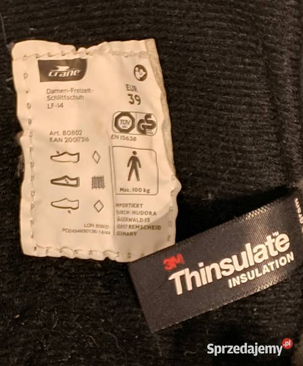 Łyżwy hokejowe Crane rozmiar 39 wkładki 245 Piotrków Trybunalski sprzedam