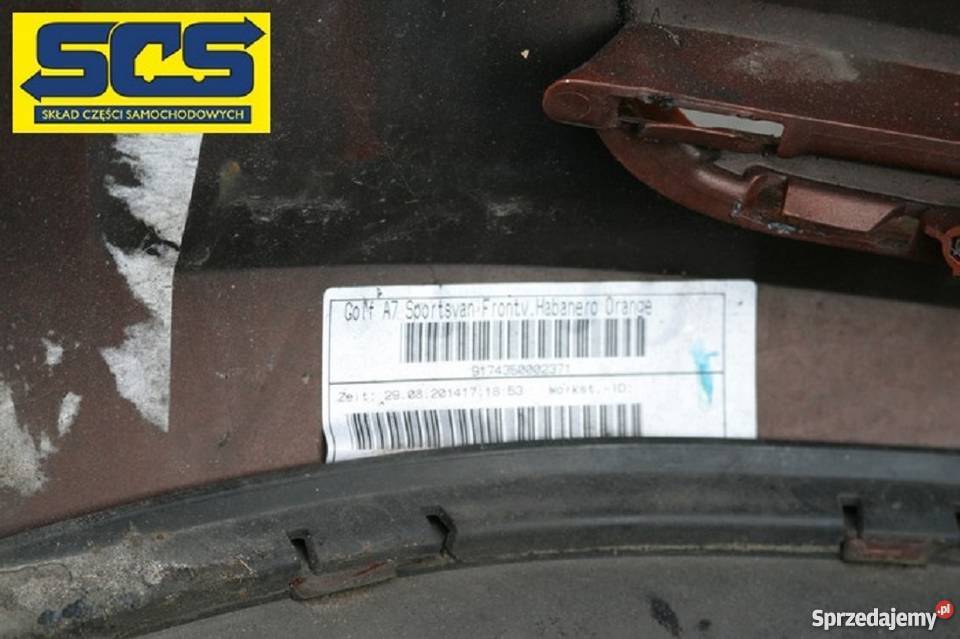 VW GOLF VII SPORTSVAN ZDERZAK PRZEDNI PRZÓD Części Bieleń