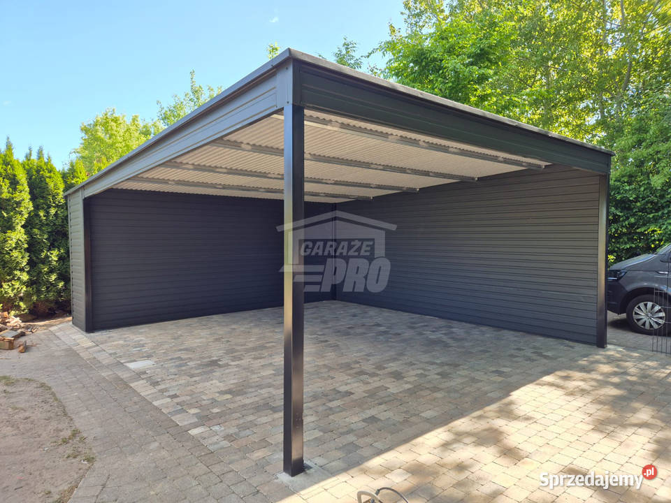 Wiata samochodowa CarPort 6x6 rynna dach spad w Sprzedaż Jarocin