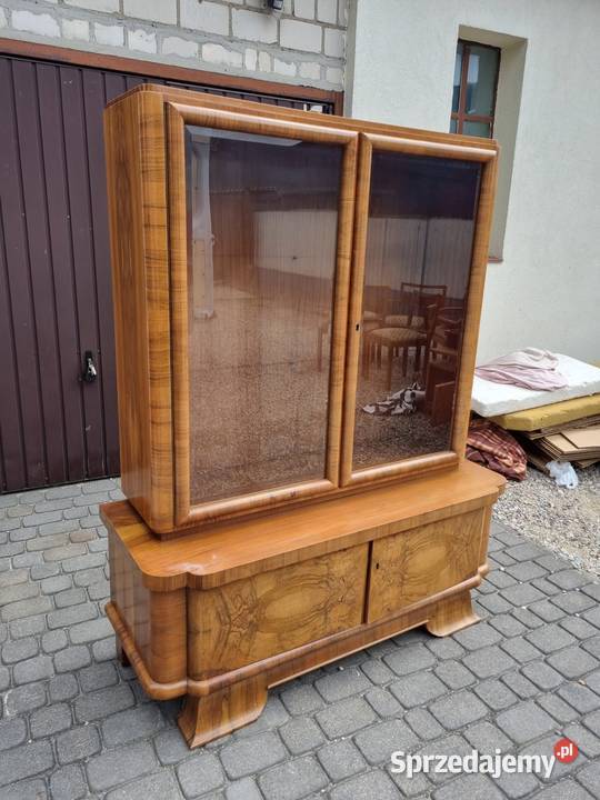 Stara witryna art deco antyk vintage lata prl mazowieckie Raszyn