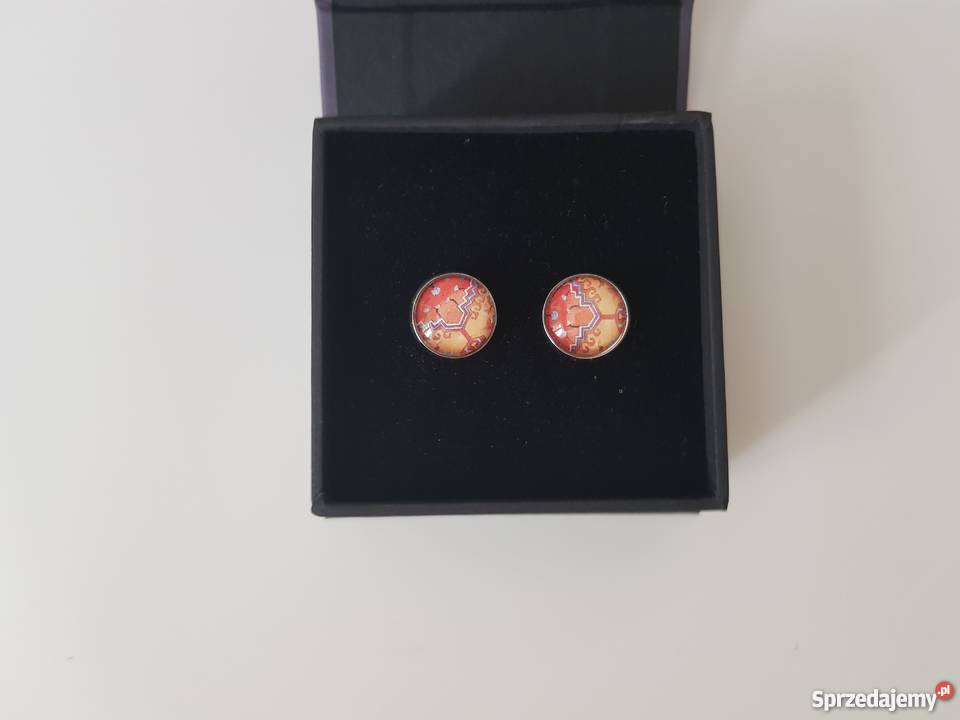 Nowe kolczyki sztyfty ze wzorem z obrazu Olgi Warszawa