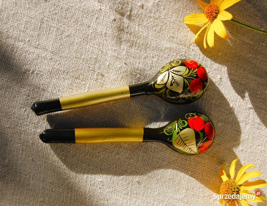 Chochłoma ręcznie malowane rosyjskie łyżki Lublin