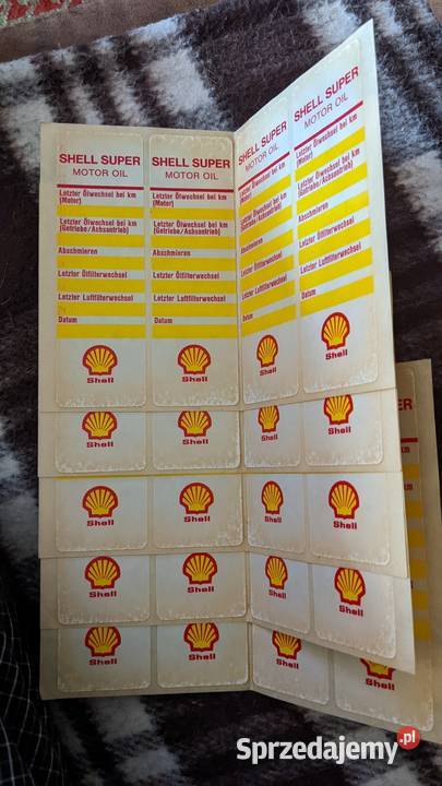 Vintage wklejki olejowe Shell Warszawa
