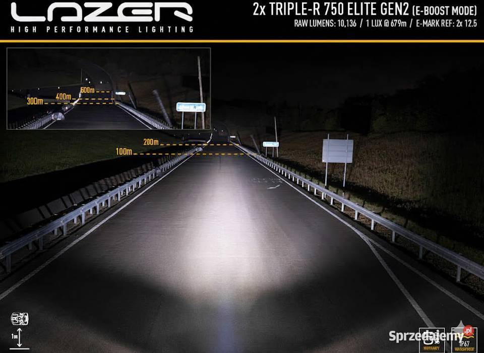 Zestaw lamp LAZER TRIPLER 750 Elite Toyota Hilux Lampy przednie Pasłęk sprzedam