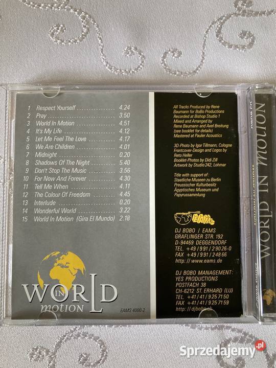 Płyta Cd Album DJ Bobo World In Motion Okładka I Czerwionka-Leszczyny sprzedam