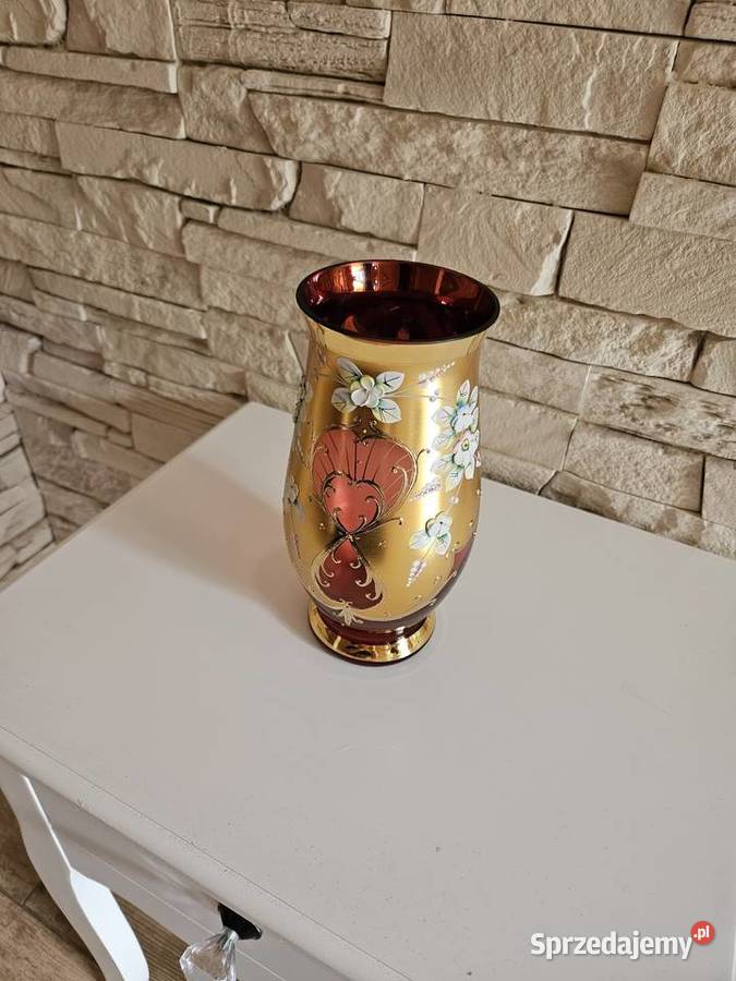 Luksusowy Wazon Murano Tre Fuochi Bohemia Kowal