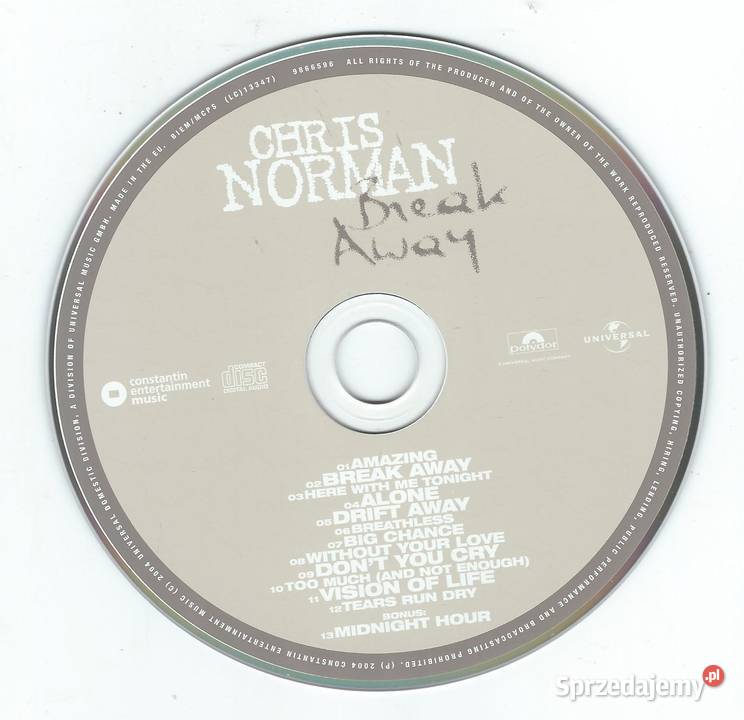 CD Chris Norman Break Away 2004 Polydor CD sprzedam