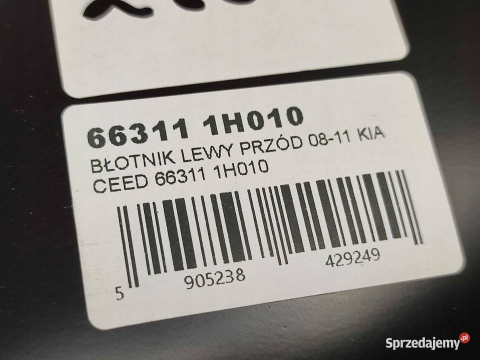 BŁOTNIK LEWY PRZÓD KIA CEED SW ED 20072012
