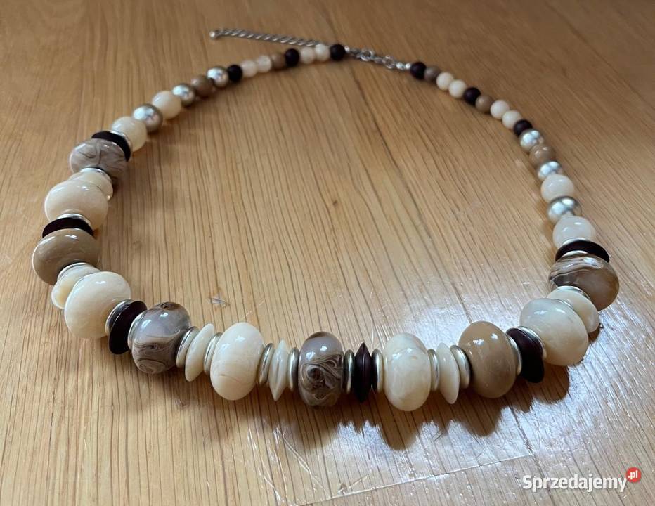 Naszyjnik w odcieniach beżu i brązu 50 Warszawa