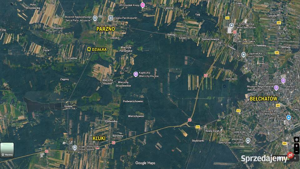 DZIAŁKA REKREACYJNA 1900 m BEŁCHATÓW z domkiem łódzkie Bełchatów