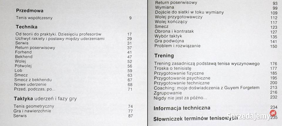 Tenis technika taktyka trening Georges Deniau Chełm