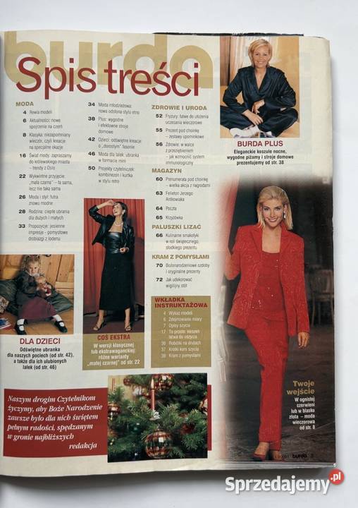 Magazyn Burda 122001 Moda Vintage Wykroje Czasopisma Warszawa