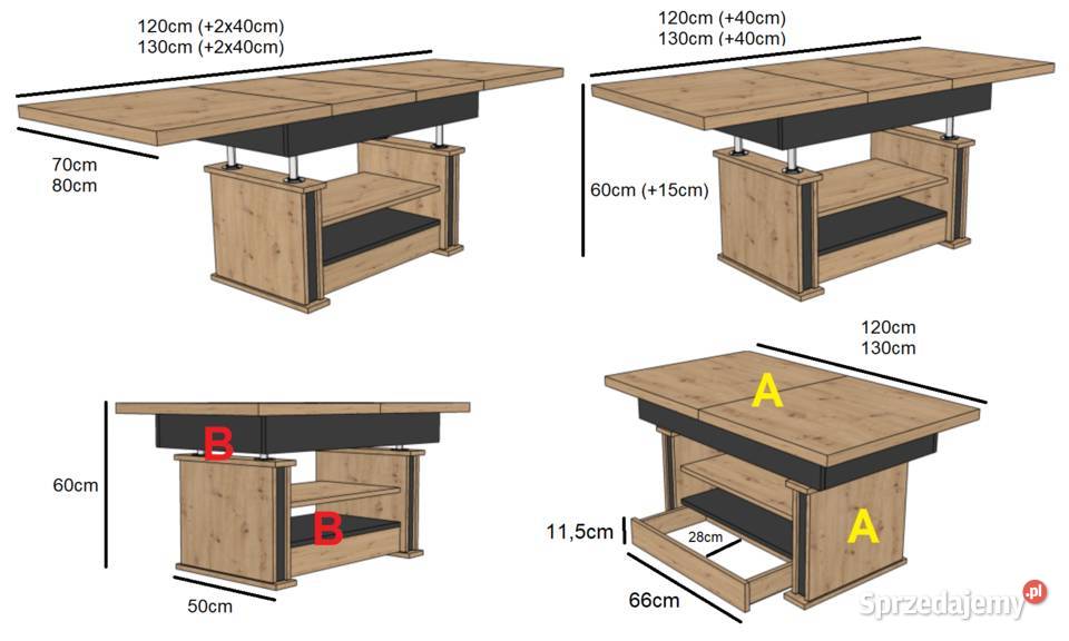 Ławostół L29 Szuflada Półka podnoszony Zabrze
