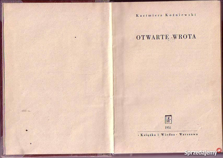 6374 OTWARTE WROTA KAZIMIERZ KOŹNIEWSKI Czyrna