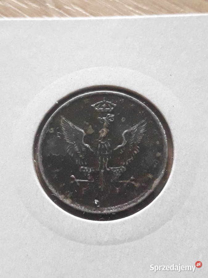 10 Fenigów Królestwo Polskie 1917 r piękne J Konin