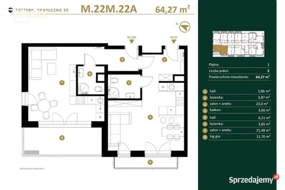 Duże mieszkanie z balkonem i loggią Sprzedaż sprzedam