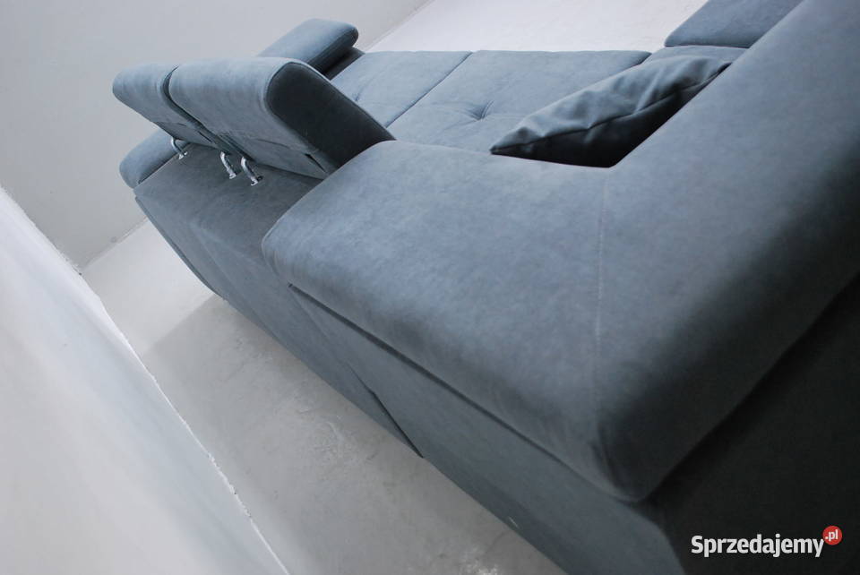SAS DESIGN NOWOCZESNY NAROŻNIK funkcja spania 202cm wielkopolskie