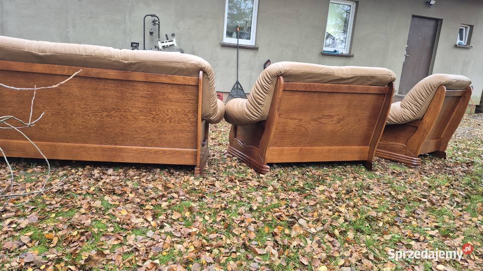 Komplet wypoczynkowy 3 2 1 Nowa skóra naturalna sprzedam