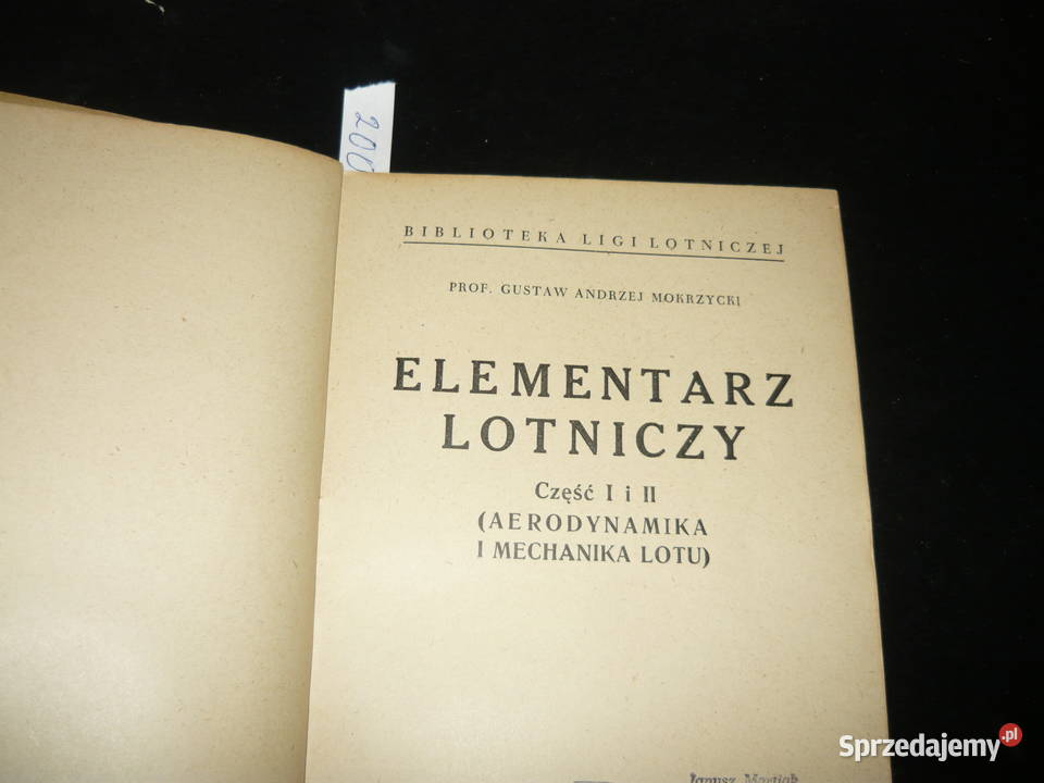 Elementarz lotniczy aerodynamika i mechanika Poradniki, albumy i reportaże małopolskie Nowy Sącz