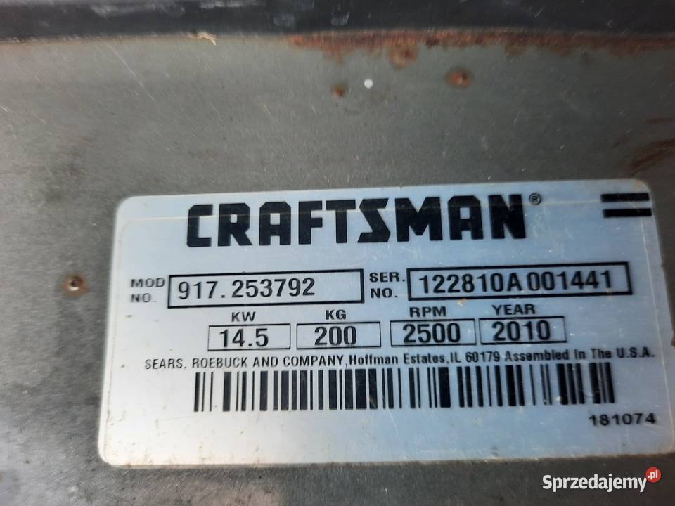 Traktorek Craftsman Husqvarna Kosiarka Sprzedam podkarpackie Nowosielce sprzedam