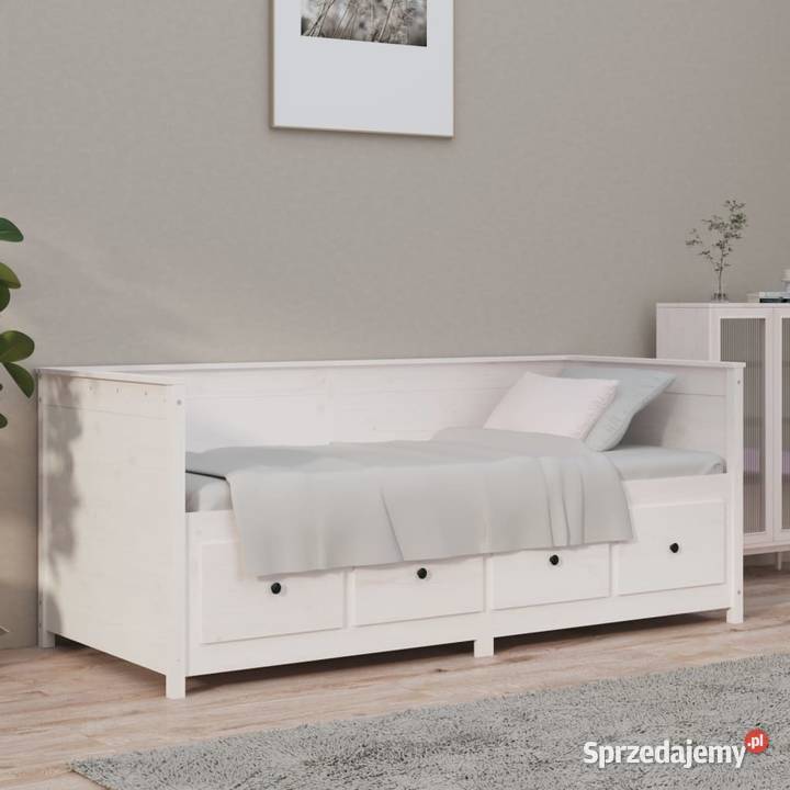 vidaXL Łóżko dzienne bez materaca białe 75x190 mazowieckie Warszawa