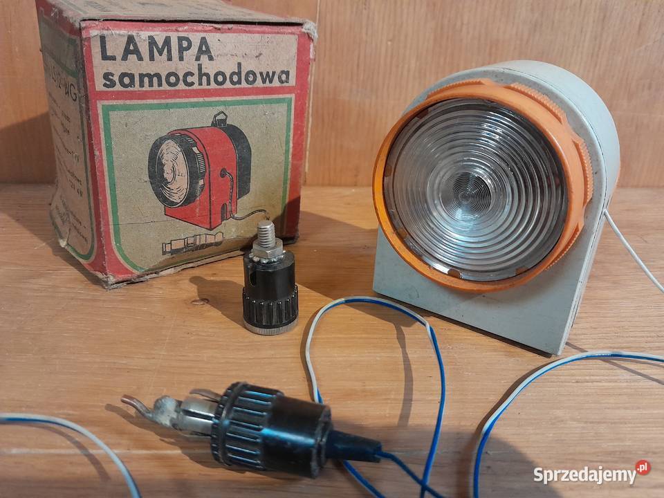 Stara lampka samochodowa zabytek PRL retro Dąbrowa Górnicza
