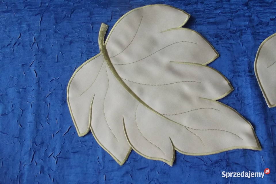 Serwetki liście 3 serwetka róża haft beżowy Piekary Śląskie
