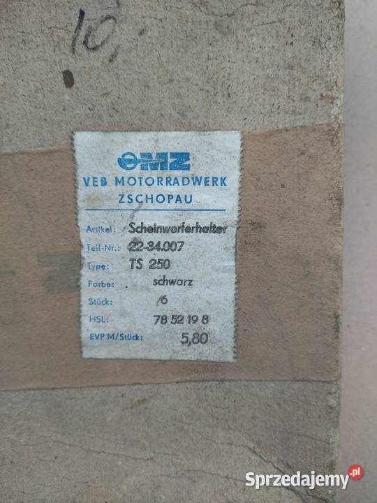 Chorągiewki lampy MZ nowe DDR oryginalne Tłuszcz