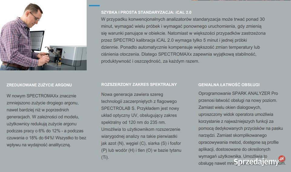 Spektrometr SPECTROMAXX LMX 09 Wrocław